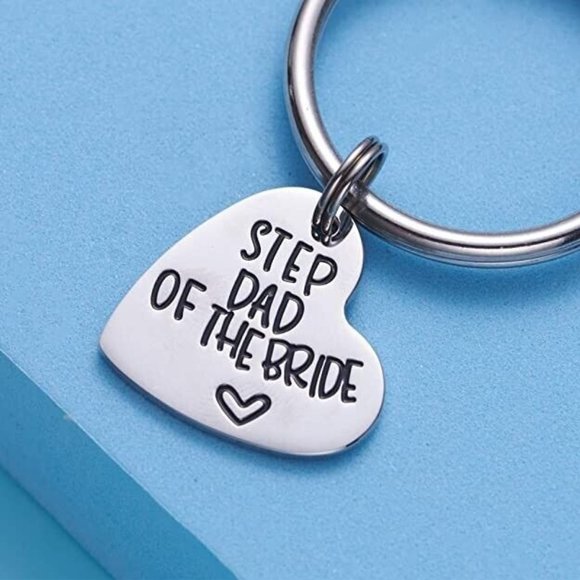 Stepfather of the Bride Wedding Bridal Dad-Daughter Love Keychain Gift B… - Picture 4 of 5